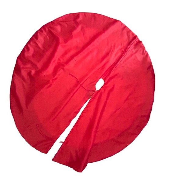 48 Inch Christmas Tree Skirt, Red White Tree Skirt with Cardinals & Holly READ - Picture 7 of 10